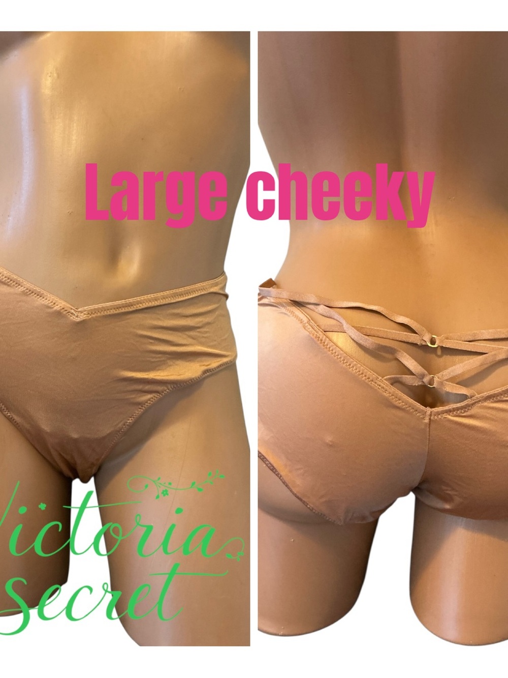 Victoria's Secret Cheeky Strappy Bikini Panty - Nude/Tan